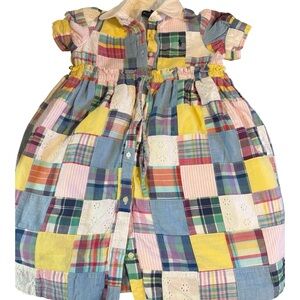 Ralph Lauren Multicolor Patchwork Plaid Girl’s Dress Size 5/